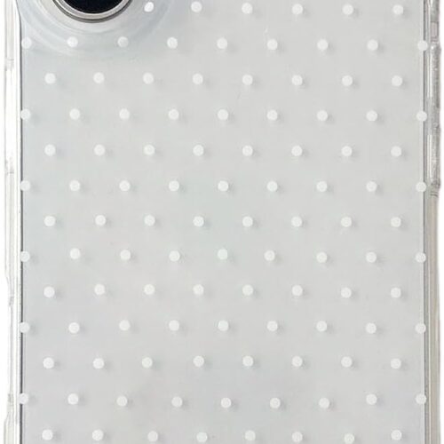 Cute Phone Case for iPhone 16 Case Polka Dot Fashion Aesthetic Design for Women Girls, Slim TPU Shockproof Protective Phone Cover for iPhone 16 - Clear