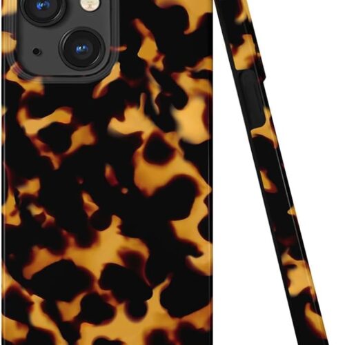 Compatible with iPhone 15/14 Plus 6.7" Case, [8 ft Drop Tested] Shockproof Design Protective Slim Stylish TPU Durable Phone Cover Case (Tortoise Shell)