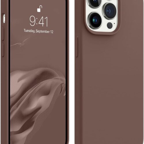 Shockproof Designed for iPhone 14 Pro Max Case, [Food Grade Silicone] [Military Drop Protection] with Anti-Scratch Lining Protective Phone Case for 14 ProMax, 6.7 inch, Chocolate