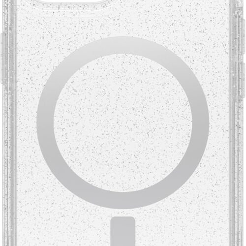 iPhone 15, iPhone 14, and iPhone 13 Symmetry Series Clear Case - Stardust (Clear/Silver), Snaps to , Ultra-Sleek, Raised Edges Protect Camera & Screen