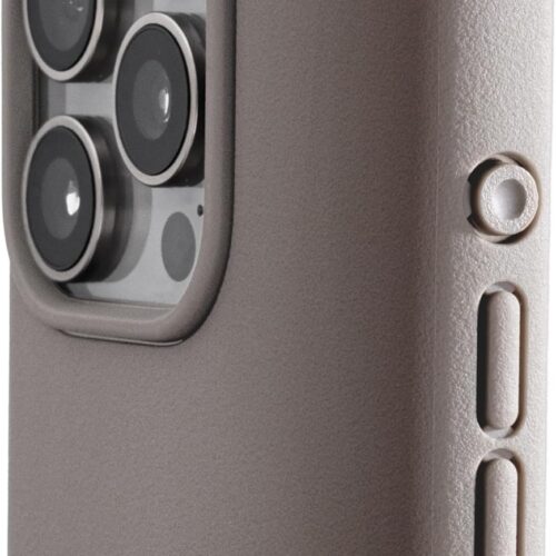 for iPhone 15 Pro Max Magnetic Case - Compatible with , TPU, Minimalist, Slim/Thin, Grippy with Microfiber Lining, Rounded Action Button (Sand Stone, iPhone 15 Pro Max)